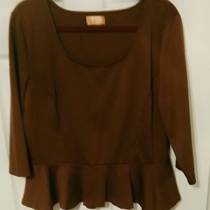 Peplum Brown blouse